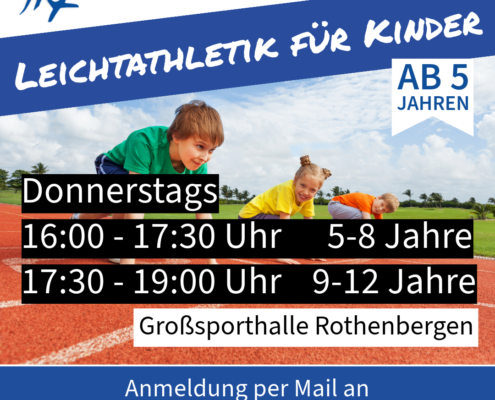 Trainingszeiten Leichtathletik Winter 24/25